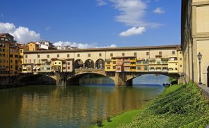 VIew of beautiful bridge Ponte Vecchio - Florence - Italy
