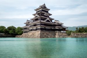 Matsumoto, Japan- May 15, 2015: Matsumoto castle, the beautiful classic black castle. the locally known as the crow castle, Nagano, Japan.